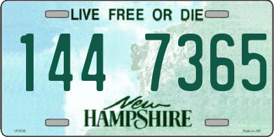 NH license plate 1447365