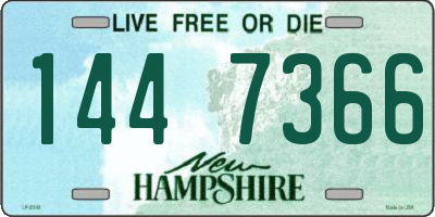 NH license plate 1447366