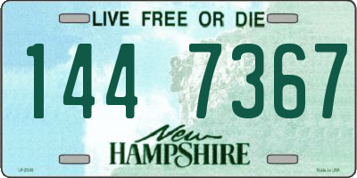 NH license plate 1447367