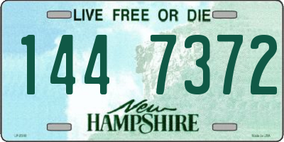 NH license plate 1447372