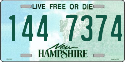 NH license plate 1447374