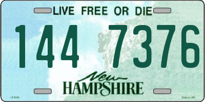 NH license plate 1447376