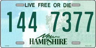NH license plate 1447377