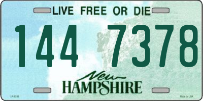 NH license plate 1447378