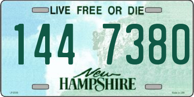 NH license plate 1447380