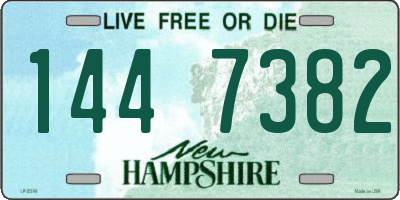 NH license plate 1447382
