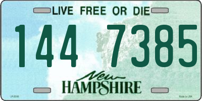 NH license plate 1447385