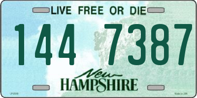 NH license plate 1447387