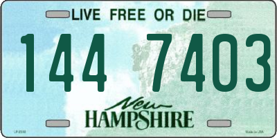 NH license plate 1447403