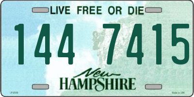 NH license plate 1447415