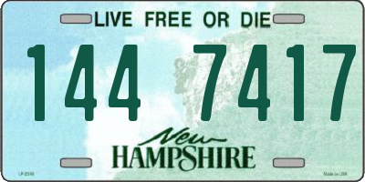 NH license plate 1447417