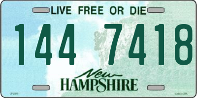 NH license plate 1447418
