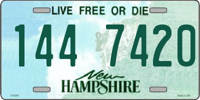 NH license plate 1447420