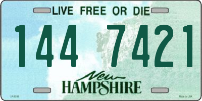 NH license plate 1447421