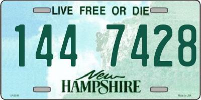 NH license plate 1447428