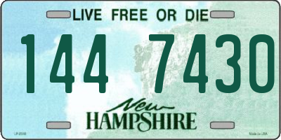 NH license plate 1447430