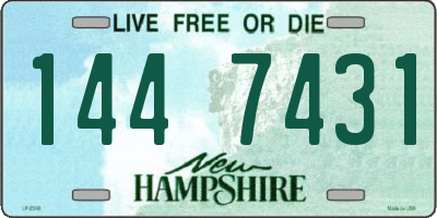 NH license plate 1447431