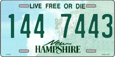 NH license plate 1447443