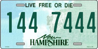 NH license plate 1447444