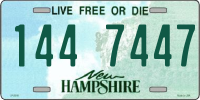 NH license plate 1447447