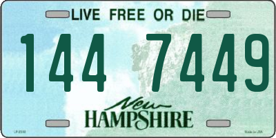 NH license plate 1447449