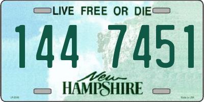 NH license plate 1447451