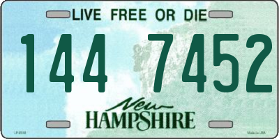 NH license plate 1447452