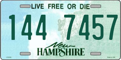 NH license plate 1447457