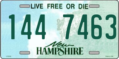 NH license plate 1447463