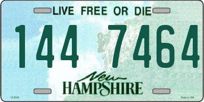 NH license plate 1447464