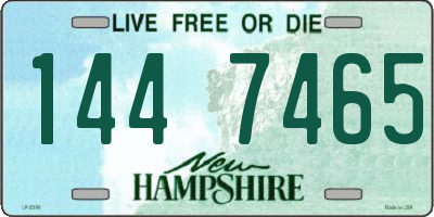 NH license plate 1447465