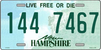 NH license plate 1447467