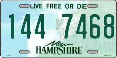 NH license plate 1447468
