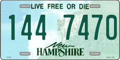 NH license plate 1447470