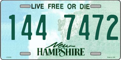 NH license plate 1447472