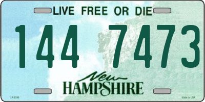 NH license plate 1447473