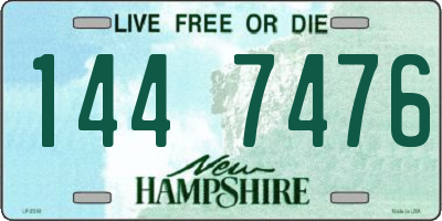 NH license plate 1447476