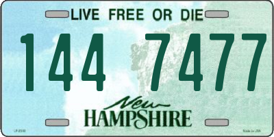 NH license plate 1447477