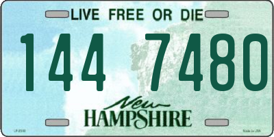 NH license plate 1447480