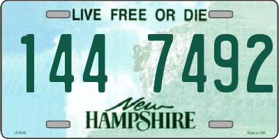 NH license plate 1447492