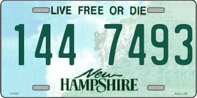NH license plate 1447493