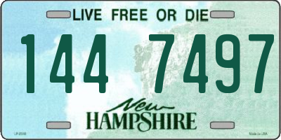 NH license plate 1447497