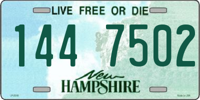 NH license plate 1447502