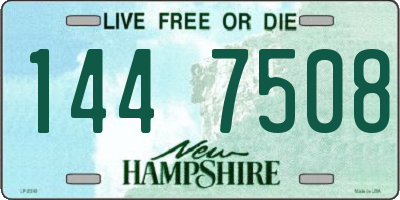 NH license plate 1447508