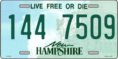 NH license plate 1447509