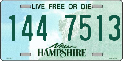 NH license plate 1447513
