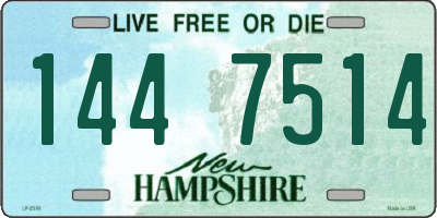 NH license plate 1447514