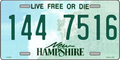 NH license plate 1447516