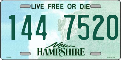 NH license plate 1447520