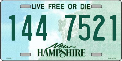 NH license plate 1447521